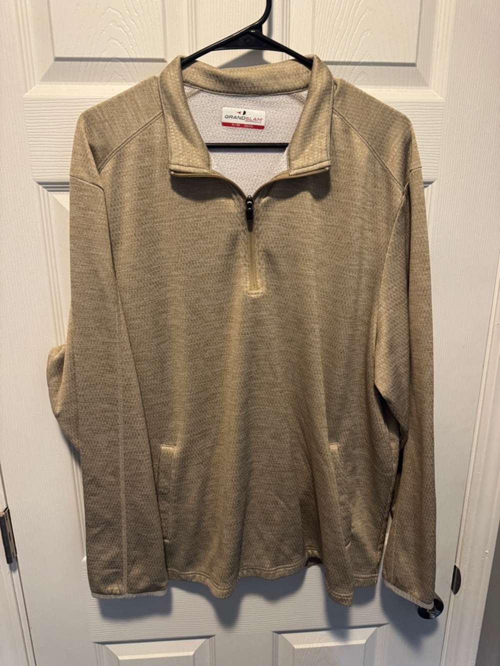 Grand Slam Men's Quarter-Zip Sweater - Beige